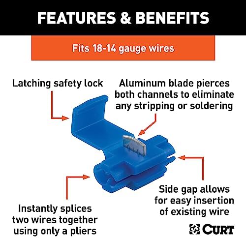 Curt Manufacturing 58280 1418 Gauge Wire Connector (100 Pack)