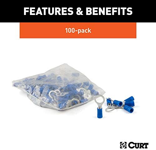 Curt Manufacturing 59525 5/16 Inch Ring Terminal - Pack of 100