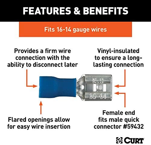 Curt Manufacturing 59592 1614 G Female Quick Connector * Pack of 100