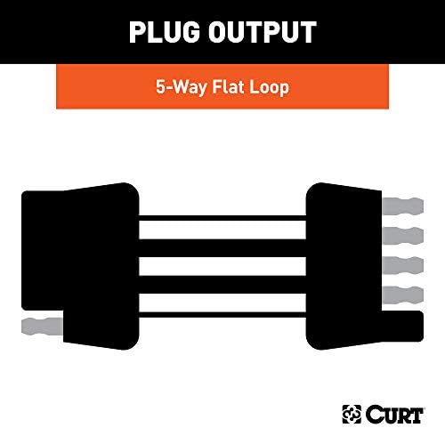 Curt Manufacturing 58551 5 Flat Loop Trailer Wiring Connector, 72-Inch Length