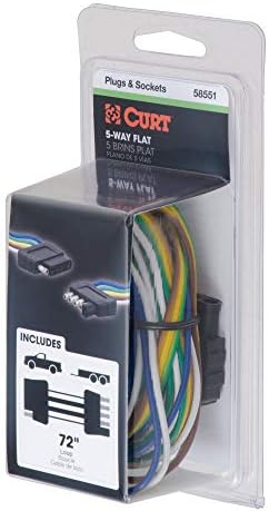 Curt Manufacturing 58551 5 Flat Loop Trailer Wiring Connector, 72-Inch Length