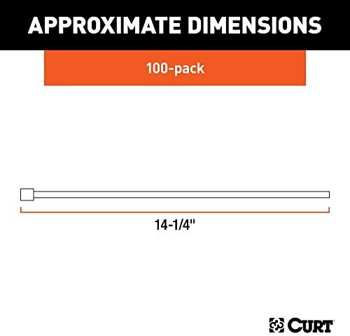 Curt Manufacturing 59732 14 1/4 Inch Nylon Wire Ties, Pack of 100