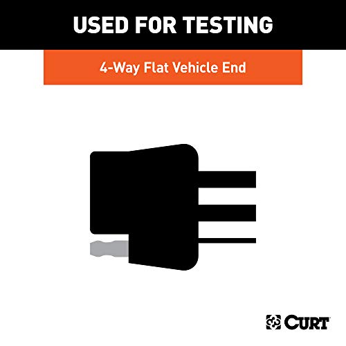Curt Manufacturing LED 4 Flat Tester Model 58260 for Reliable Trailer Wiring Checks