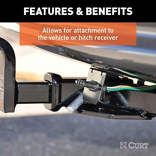 Curt Manufacturing 58300 4 Flat Bracket for Heavy-Duty Trailer Connections