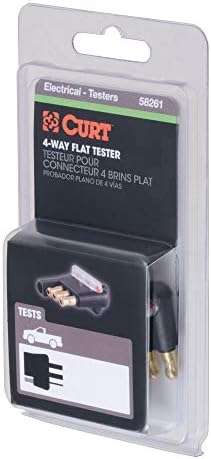 Curt Manufacturing LED 4 Flat Tester - Reliable Vehicle Wiring Test Tool 58261