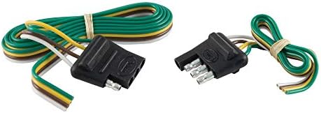 Curt Manufacturing 58355 48-Inch 4-Way Flat Trailer Wiring Harness with Car End