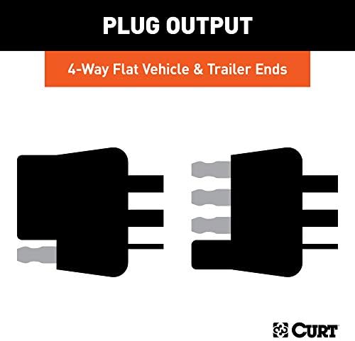 Curt Manufacturing 58355 48-Inch 4-Way Flat Trailer Wiring Harness with Car End