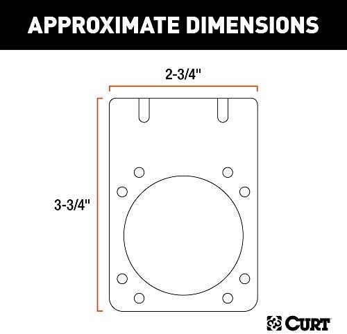 Curt Manufacturing Black Zinc Connector Bracket for 7-Way RV Blade Socket - Part 58291