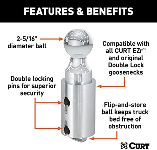 Curt Manufacturing Replacement Ball for Double Lock Gooseneck * Part 60616