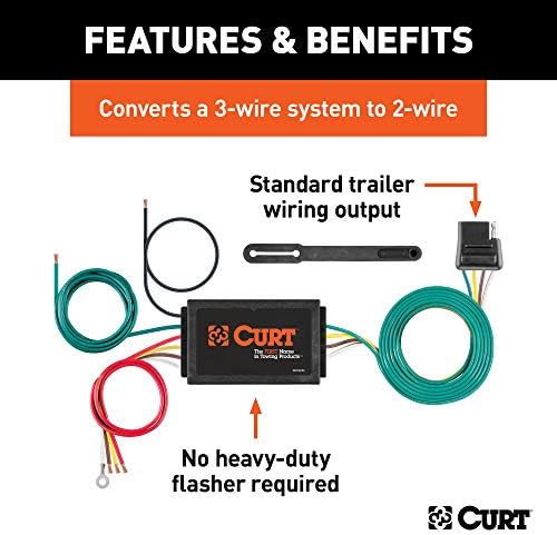 Curt Manufacturing 59187 Trailer Converter with Wiring Kit