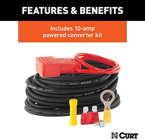 Curt Manufacturing 59187 Trailer Converter with Wiring Kit