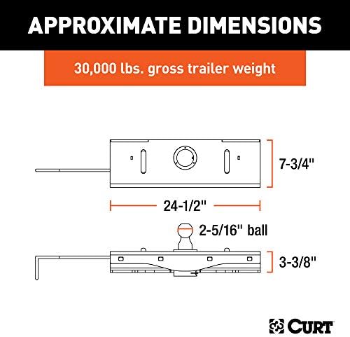 Curt Manufacturing Silverado/Sierra Underbed Double Lock EZR Gooseneck Hitch (Part #60611)