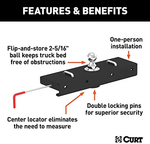 Curt Manufacturing Silverado/Sierra Underbed Double Lock EZR Gooseneck Hitch (Part #60611)