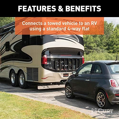 Curt Manufacturing 58906 Ram 1500 LED Taillights and Towed Vehicle RV Harness