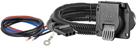 Curt Manufacturing Dinghy Towing Electrical Adapter 4-Way Flat to 7-Way RV Blade (Part 58980)