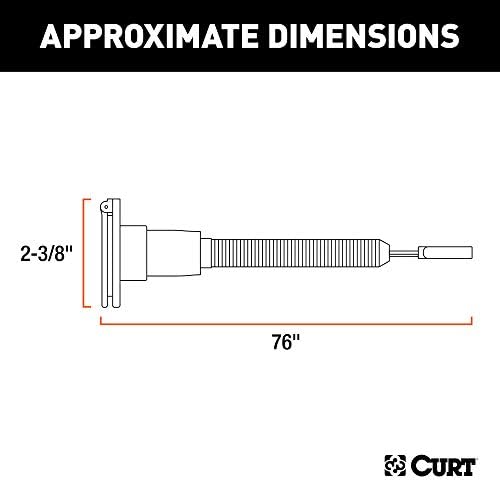 Curt Manufacturing Dinghy Towing Electrical Adapter 4-Way Flat to 7-Way RV Blade (Part 58980)