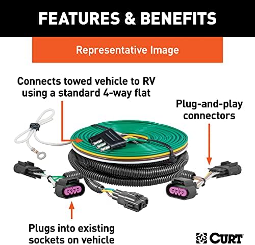 Curt Manufacturing 58988 0717 E X Pedition Towed Vehicle RV Harness