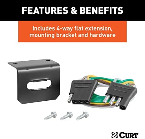 Curt Manufacturing 58989 Custom Towed Vehicle RV Wiring Harness for 2021 Ford F-150 with Backup Sensors (Excluding LED Taillights)