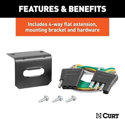 Curt Manufacturing 21 C Bronco Without LED Taillights Custom Towed Vehicle RV Wiring Harness (Part #58996)