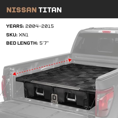Decked LLC 0415 Titan Black Bed Storage System with 5.7 ft Decked Out Package