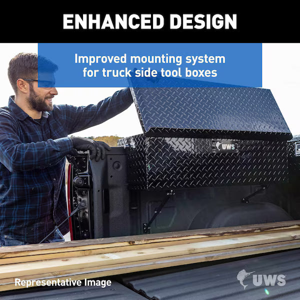 UWS EC30363-MK2 Matte Black 36" Aluminum Truck Side Tool Box with Legs