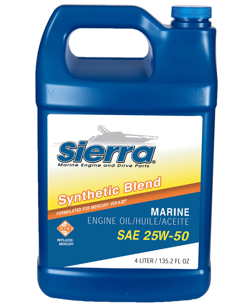 SIERRAMARINE 4 Liter 25W-50 FC-W Engine Oil - Part Number 1895523