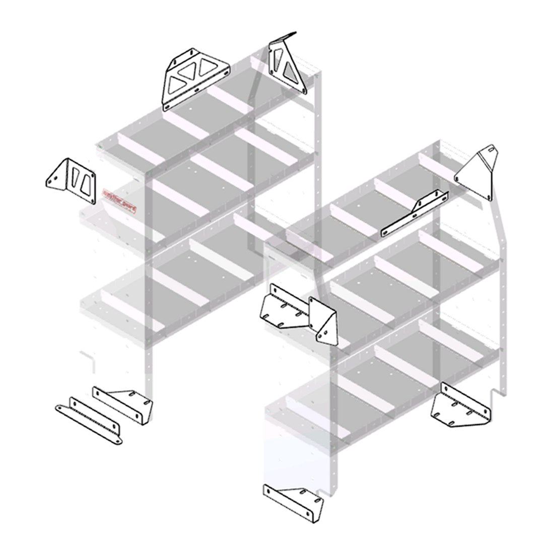 WeatherGuard 9752301 Ram ProMaster City 36-Inch Shelving Unit