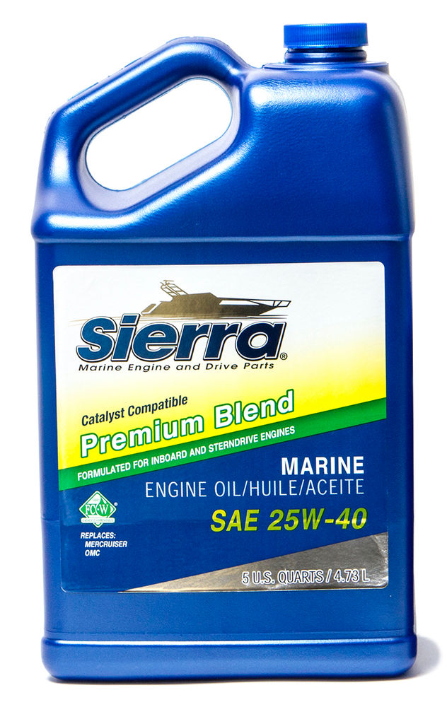 SIERRAMARINE CATALYST OIL 25W40 5 QUART - Part Number 189400CAT4