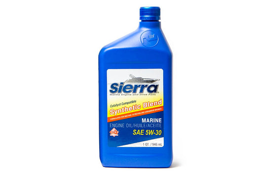 SIERRAMARINE 5W-30 Semi-Synthetic FC-WCAT Oil (QT) - Part No. 1895552