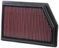 K and N Engineering 33-5009 Performance Air Filter for Jeep Cherokee 2014-15
