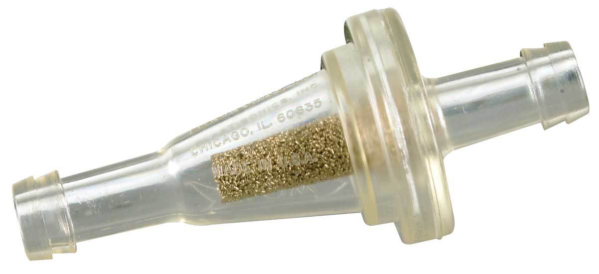 K and N Engineering 81-0221 In-Line Fuel Filter - 1/4in Inlet/Outlet - Clear