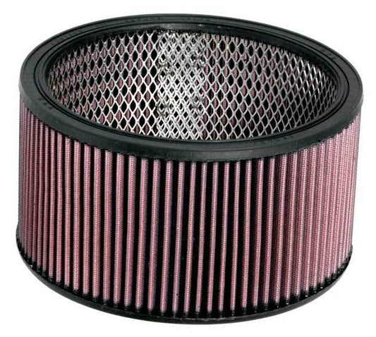 K and N Engineering E-3650 Universal Air Filter - Reusable Cotton, 9 in Diameter, Red
