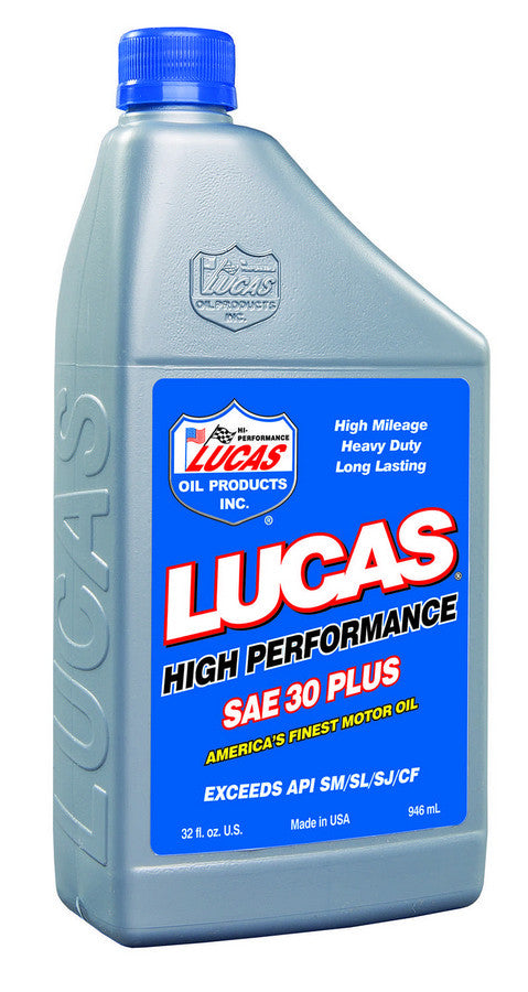 Lucas Oil SAE 30W Motor Oil 1 Qt - High Performance Plus