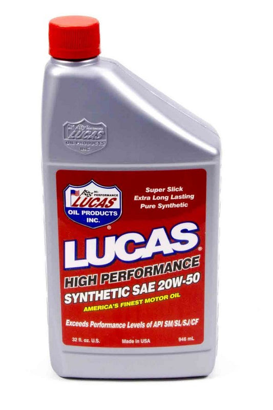 Lucas Oil Synthetic 20W50 Motor Oil - 1 Qt Bottle - LUC10054