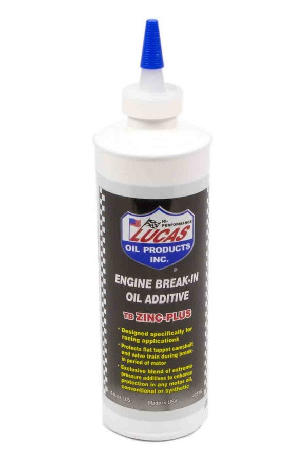 Lucas Oil Break-In Oil Additive With Zinc - LUC10063 | 16 oz Squeeze Bottle