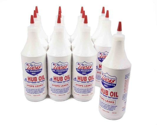 Lucas Oil 10088 Hub Oil 12x32 Ounce - High-Performance Gear Oil for Steering Axles and Trailer Hubs
