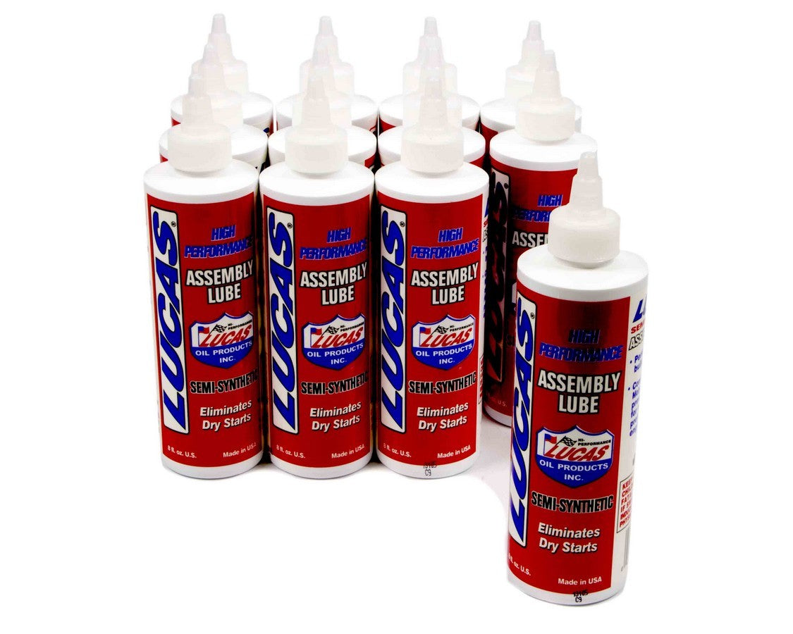 Lucas Oil Assembly Lube 10153 - High Performance Engine Assembly Lubricant (12 x 8oz Bottles)