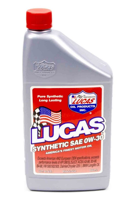 Lucas Oil Synthetic 0W30 Motor Oil - 1 Quart - LUC10179