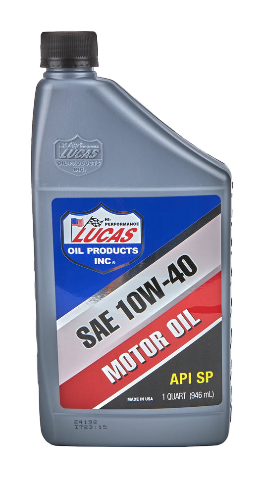 Lucas Oil SAE 10W40 Motor Oil 1 Quart - LUC10275