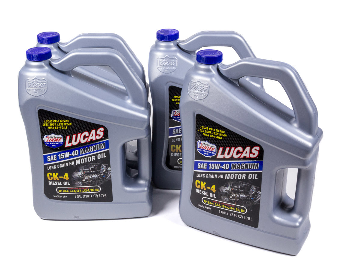 Lucas Oil 10287 SAE 15W40 Diesel Oil Case (4 x 1 Gallon)