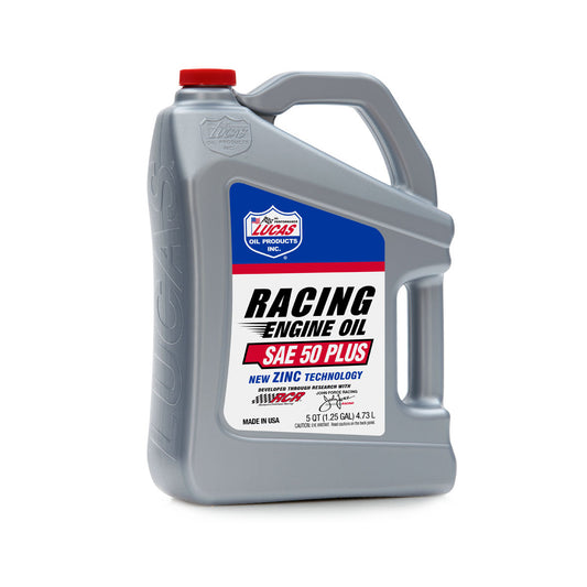 Lucas Oil 50 Plus Racing Motor Oil 5 Quart Bottle - High Zinc 50W