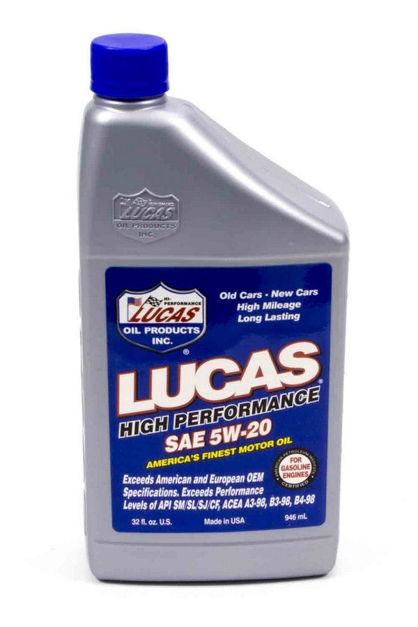 Lucas Oil SAE 5W20 Motor Oil - LUC10516 - High Performance 1 Quart