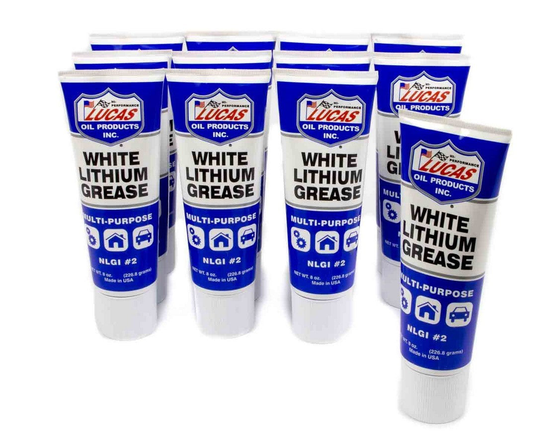 Lucas Oil White Lithium Grease 10533 - 12 Pack of 8 Ounce Tubes