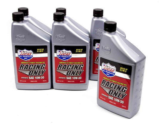 Lucas Oil Synthetic Racing Oil 10W30 - 6x1 Qt