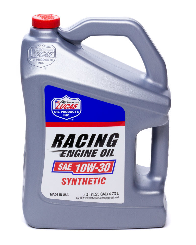 Lucas Oil Synthetic Racing Oil 10W-30 5 Quart Bottle
