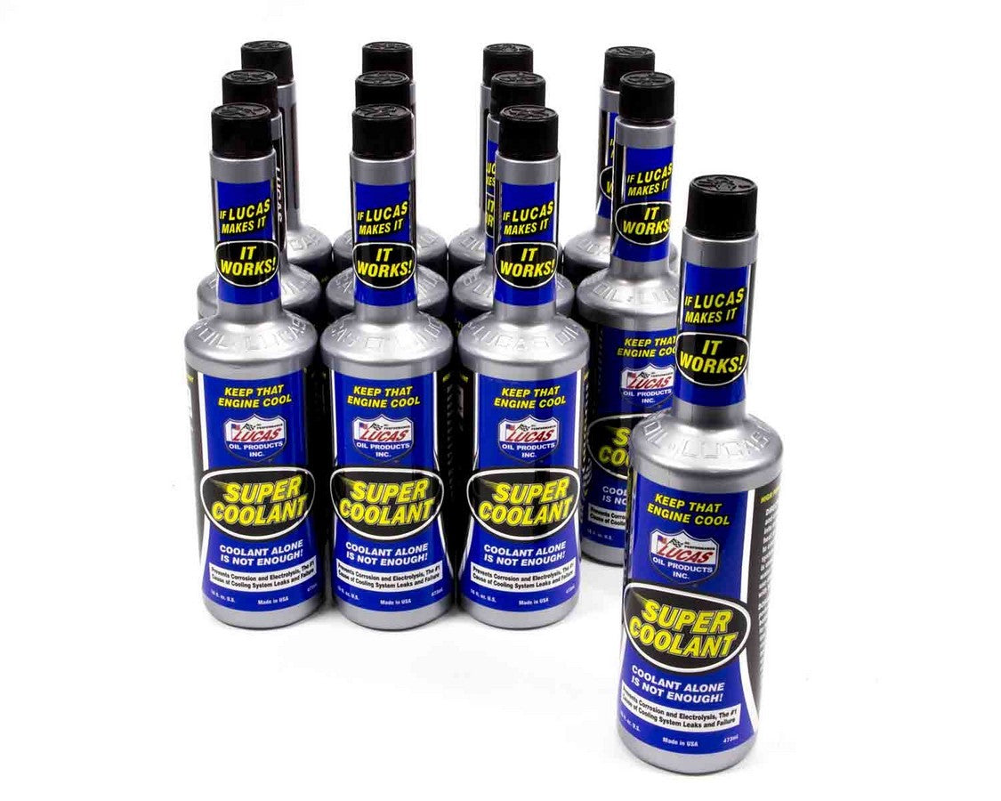 Lucas Oil 10640 Super Coolant Radiator Additive - 12 Pack of 16 oz Bottles