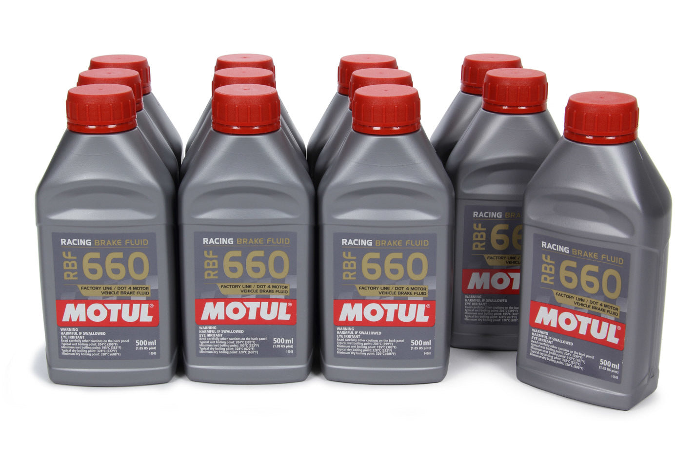 MOTUL USA Brake Fluid RBF 660 Factory Line - DOT 4 - Synthetic - 500 ml - Case of 12