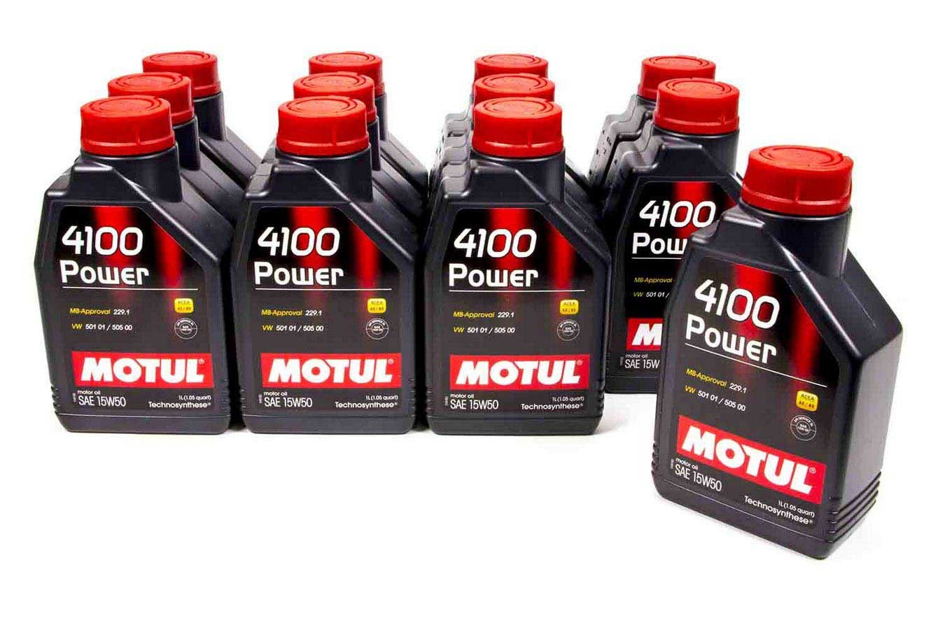 MOTUL USA 4100 Power 15W50 Synthetic Oil Case - 12 x 1 Liter