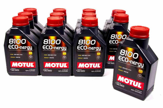 MOTUL USA 8100 Eco-Nergy 5W30 Oil Case/12-Liter - Synthetic Motor Oil