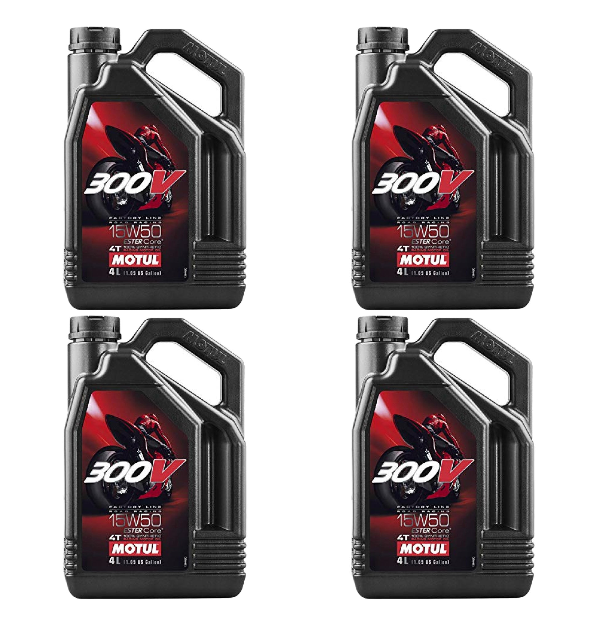 MOTUL USA 300V 15W50 Factory Line Racing Oil Case 4x4L